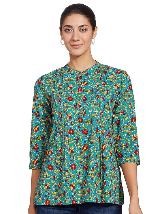 Myx Women Cotton Printed A-line Short Kurti